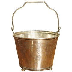 Small Sterling Silver Ice Bucket with Monogram "P"