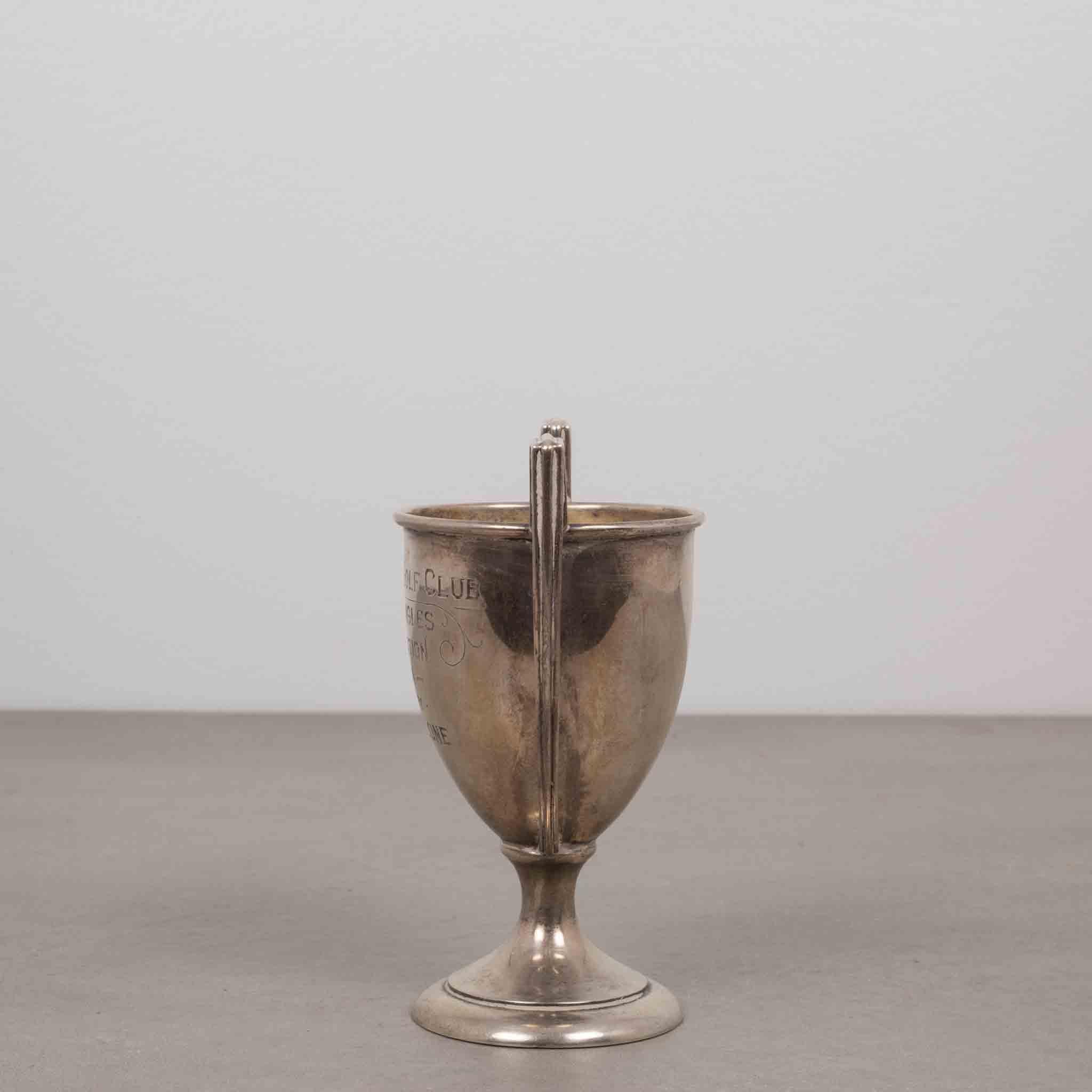 American Small Sterling Silver Overbrook Golf Loving Cup Trophy, 1914