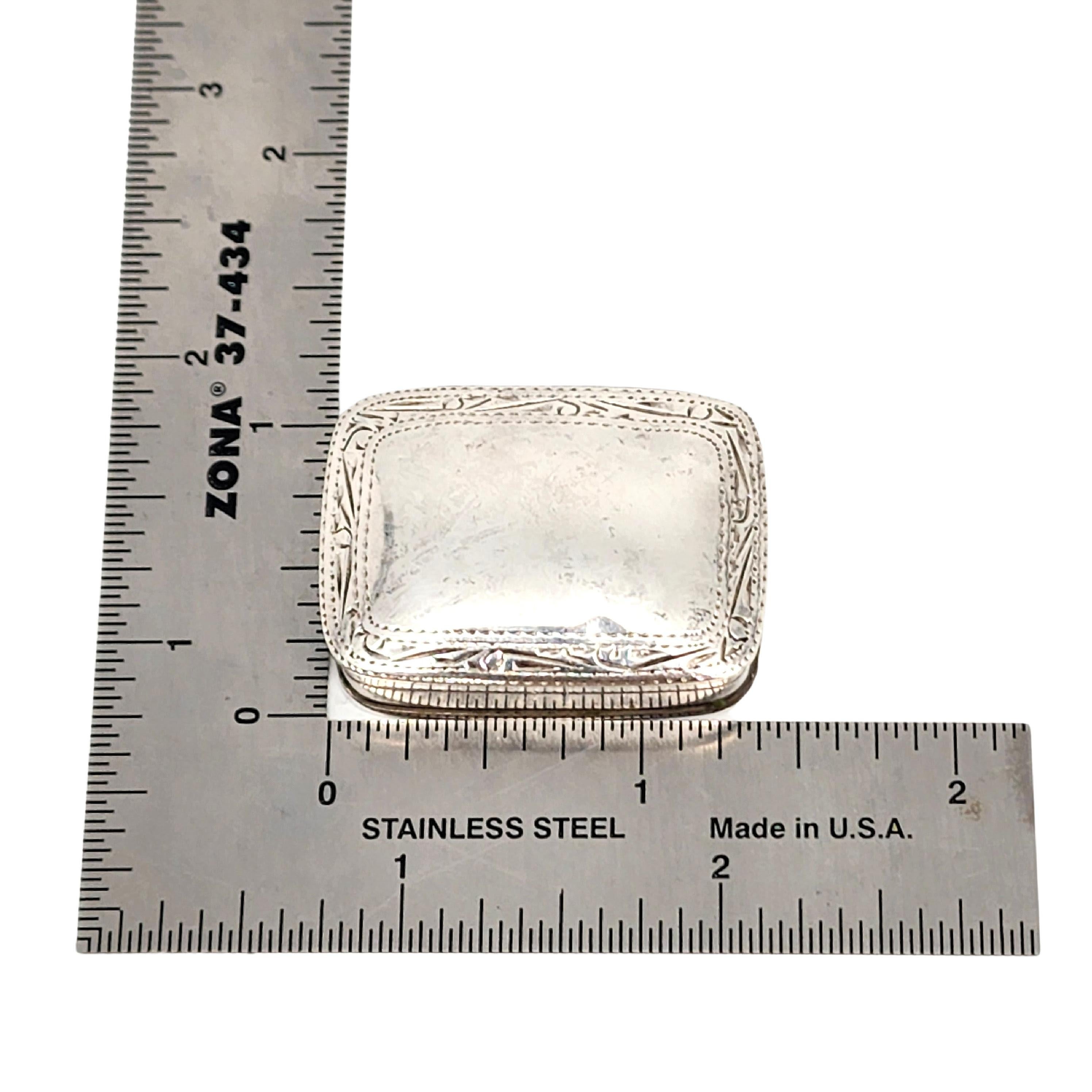 Small Sterling Silver Trinket/Pill Box 8