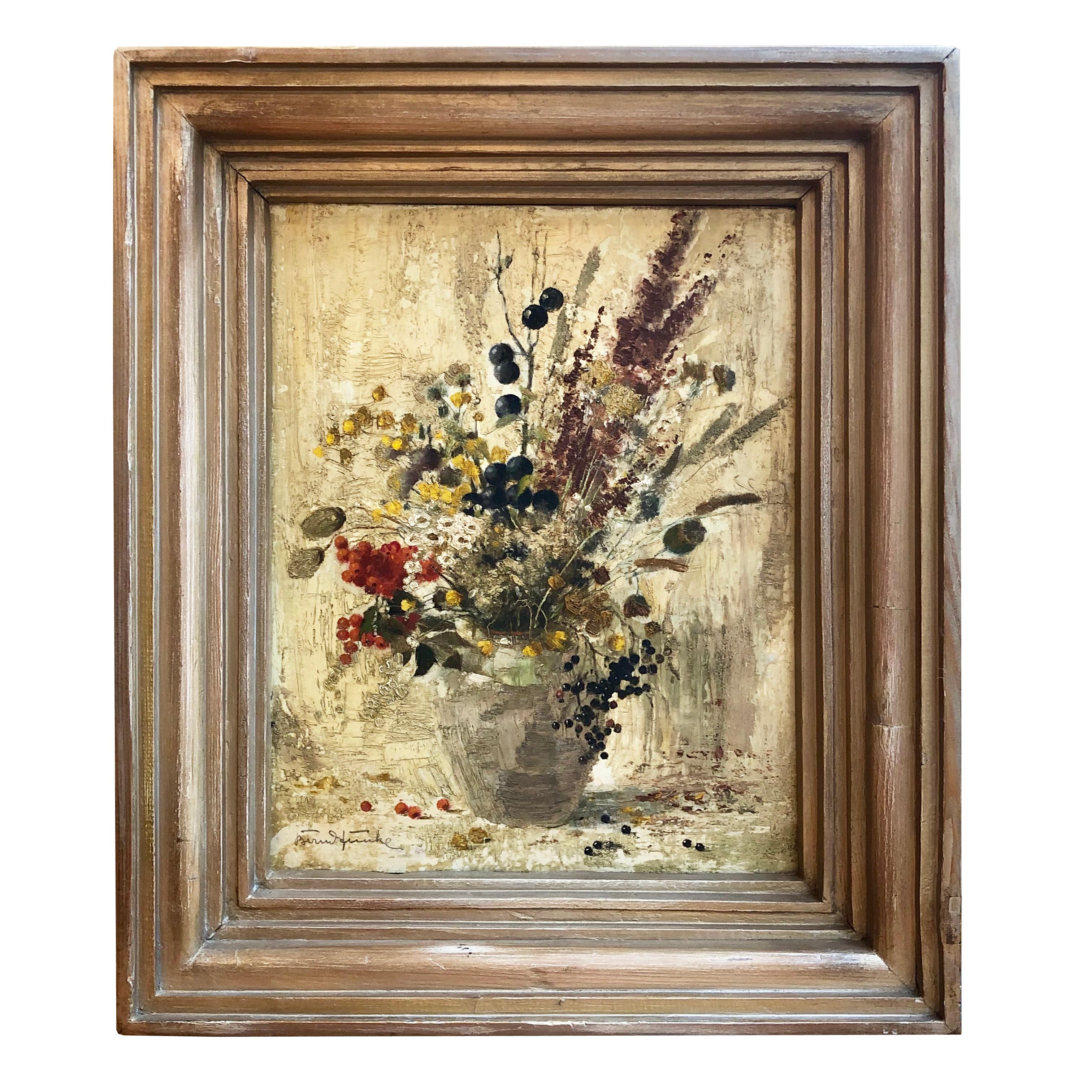 20th Century Small Still Life Oil Painting For Sale