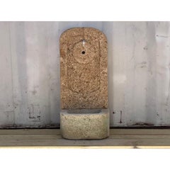 Antique Re-Edition Small Stone Fountain with Back