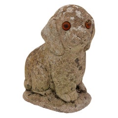 Small Stone Puppy with Eyes