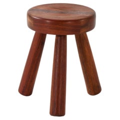 Vintage Small Stool in Jatoba Wood by Ingvar Hildingsson, 1980's