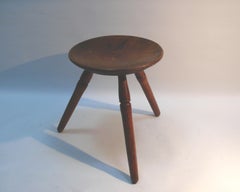 Small stool, three-legged, flower stool, milking stool, stool - vintage