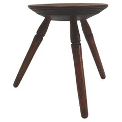 Small stool, three-legged, flower stool, milking stool, stool - vintage