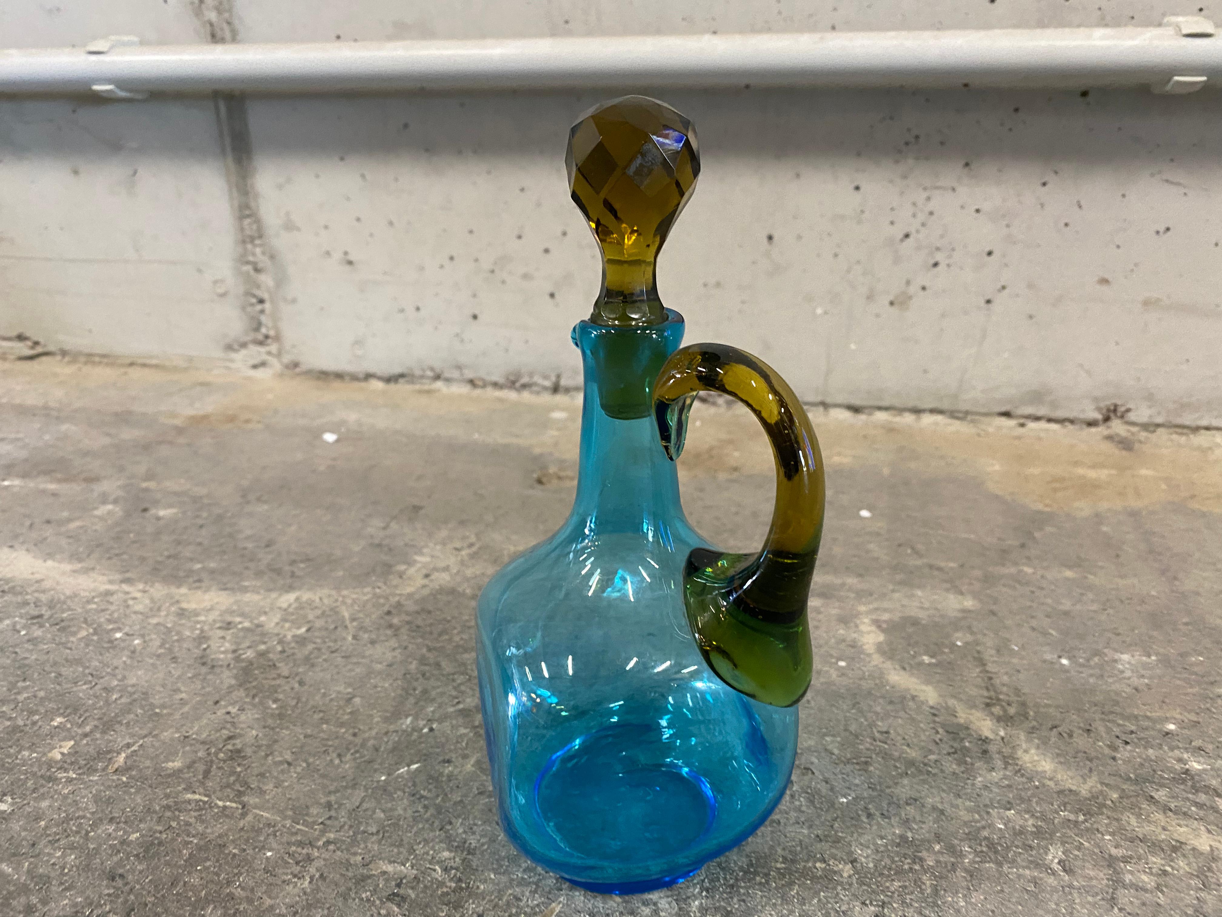 French Small Stopper Carafe from France Around 1900