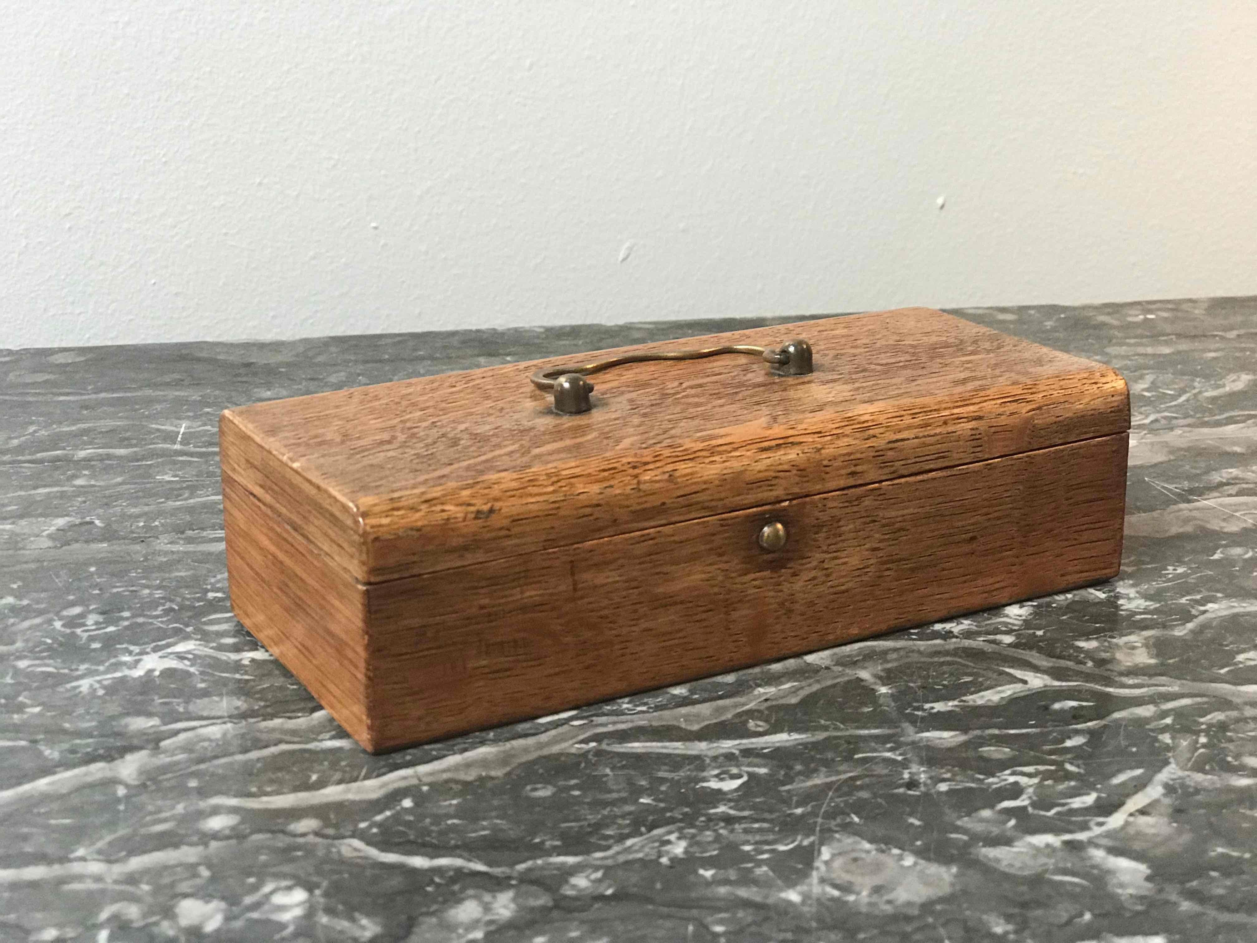 Small storage box for glasses from late 19th century England. 