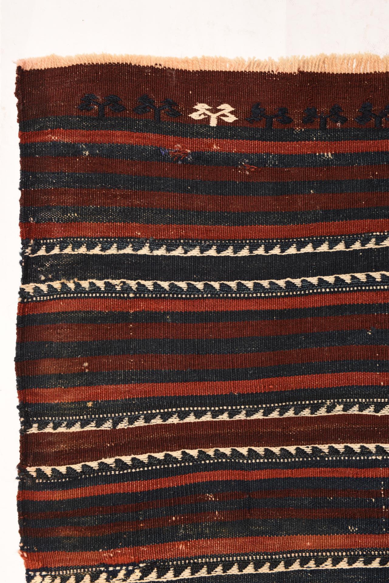 20th Century Small Striped Kilim For Sale