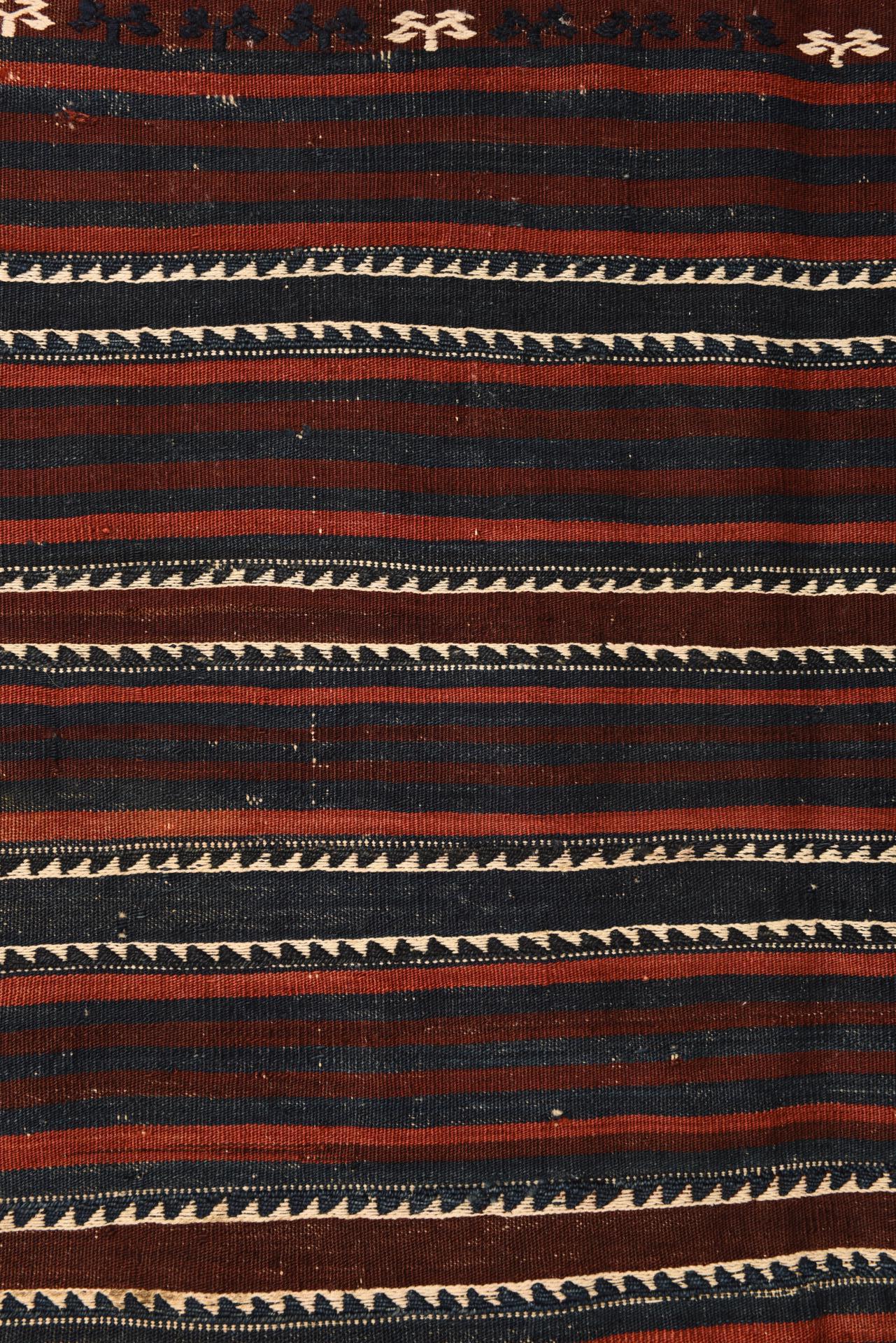 Wool Small Striped Kilim For Sale