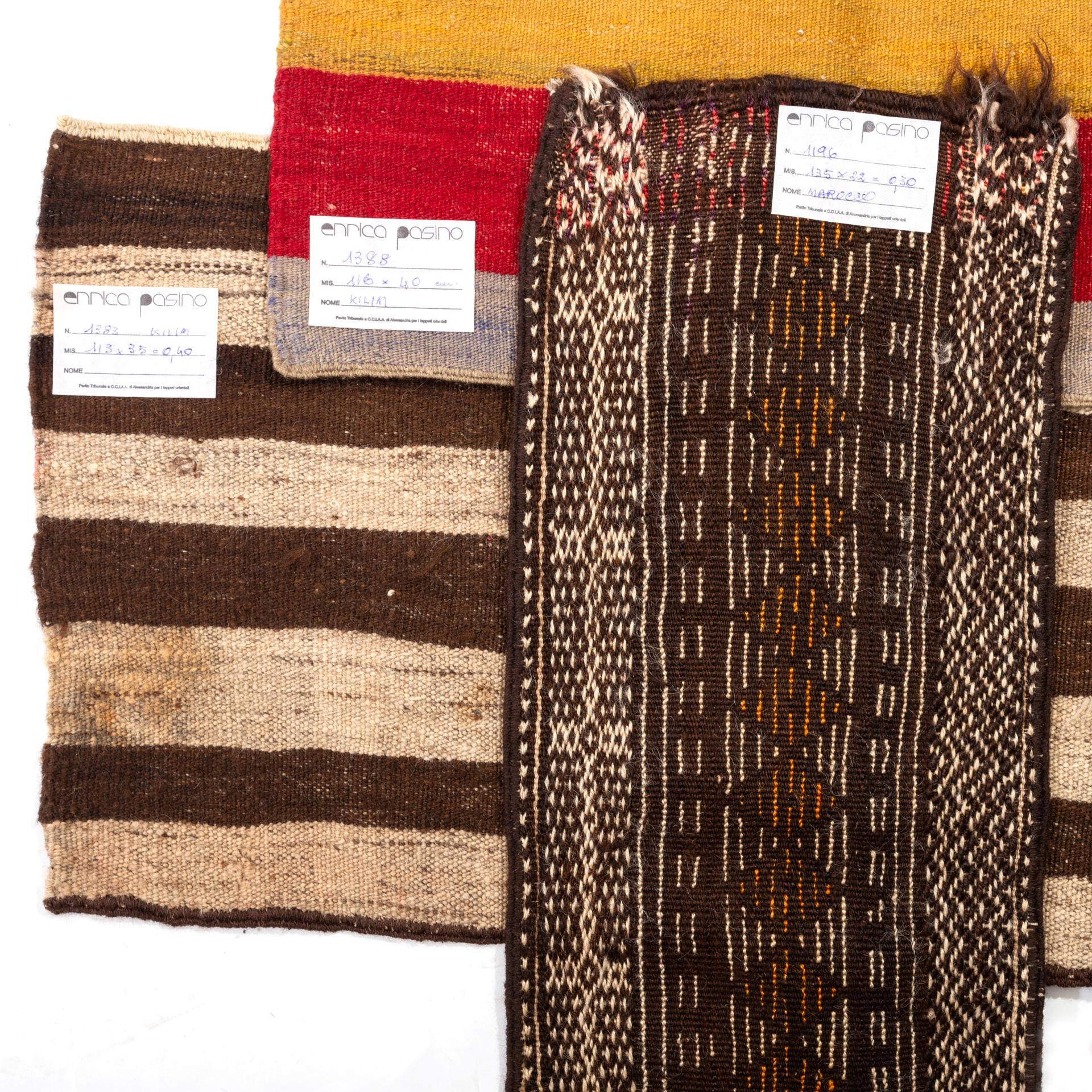 Hand-Woven Small Strips of Old Oriental Kilims For Sale