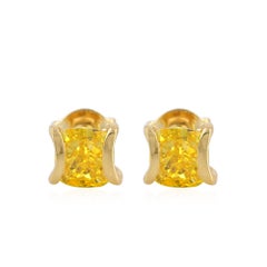 Small Studs Solid 14k Yellow Gold Lab Diamond Jewelry Dainty Minimalist Earring