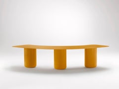 Small Sunshine Yellow Curved Bench by Coco Flip