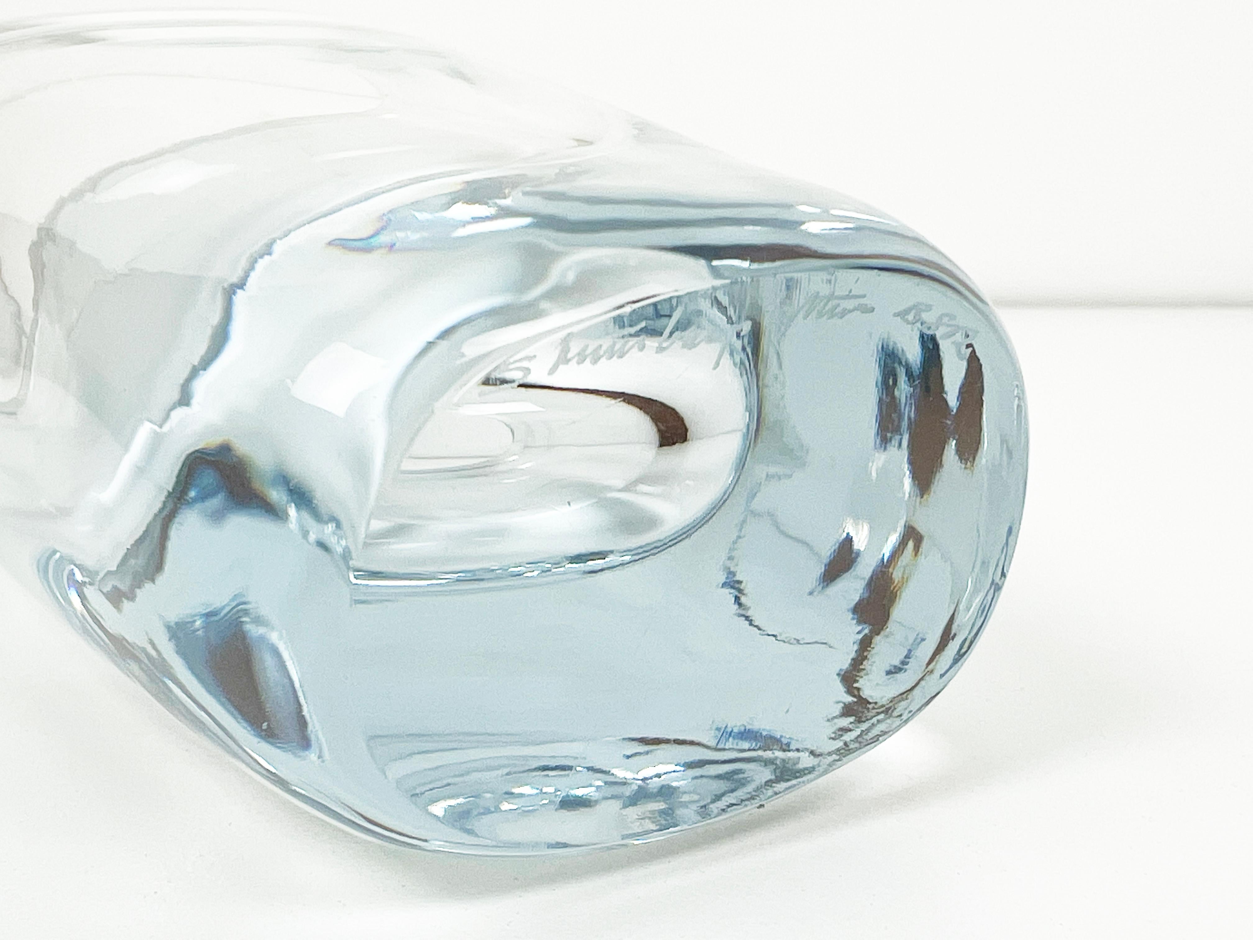Small Swedish Crystal Vase by Strombergshyttan For Sale 1