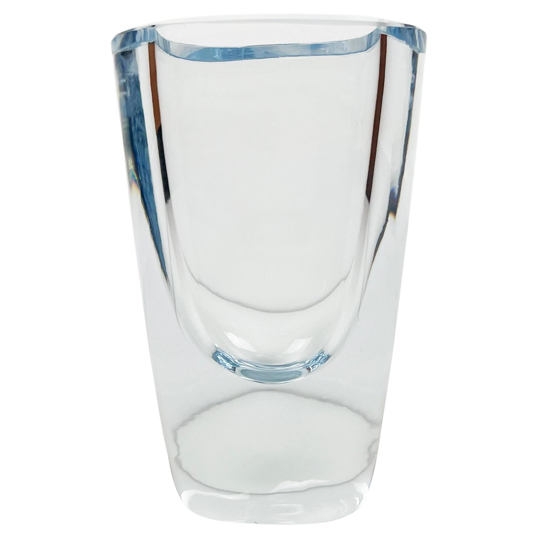 Small Swedish Crystal Vase by Strombergshyttan For Sale