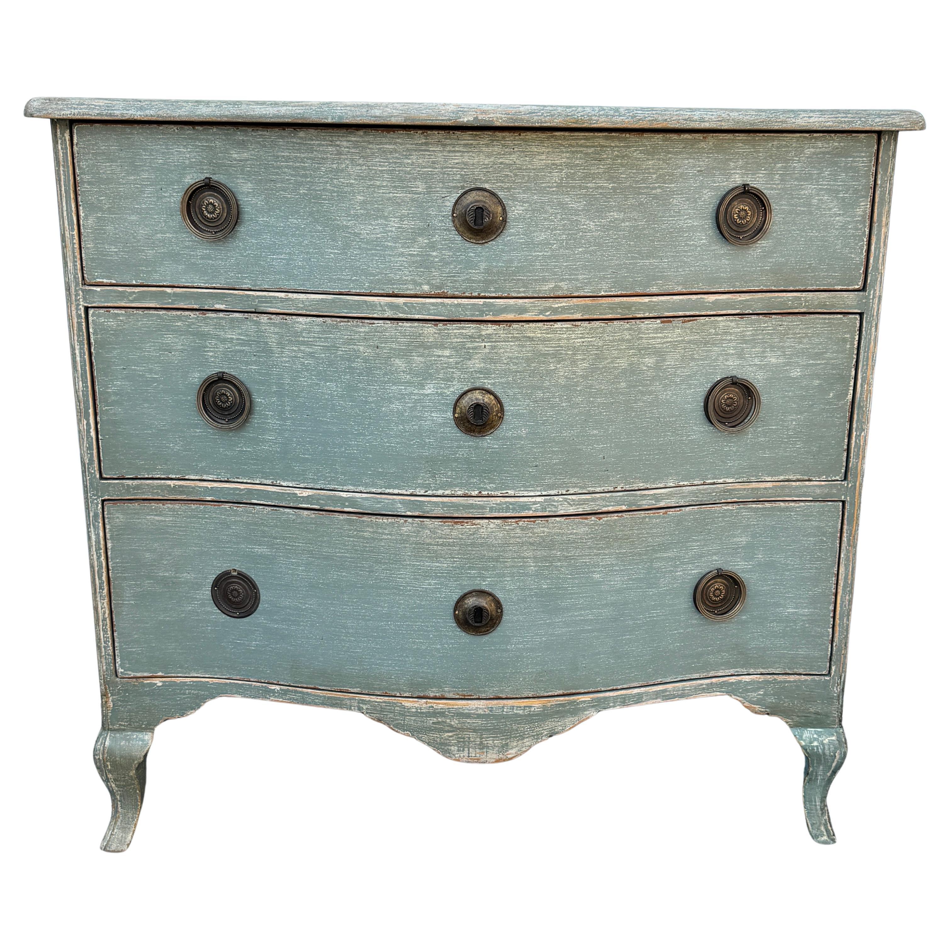Small Swedish Gustavian Painted Commode or Chest of Drawers For Sale