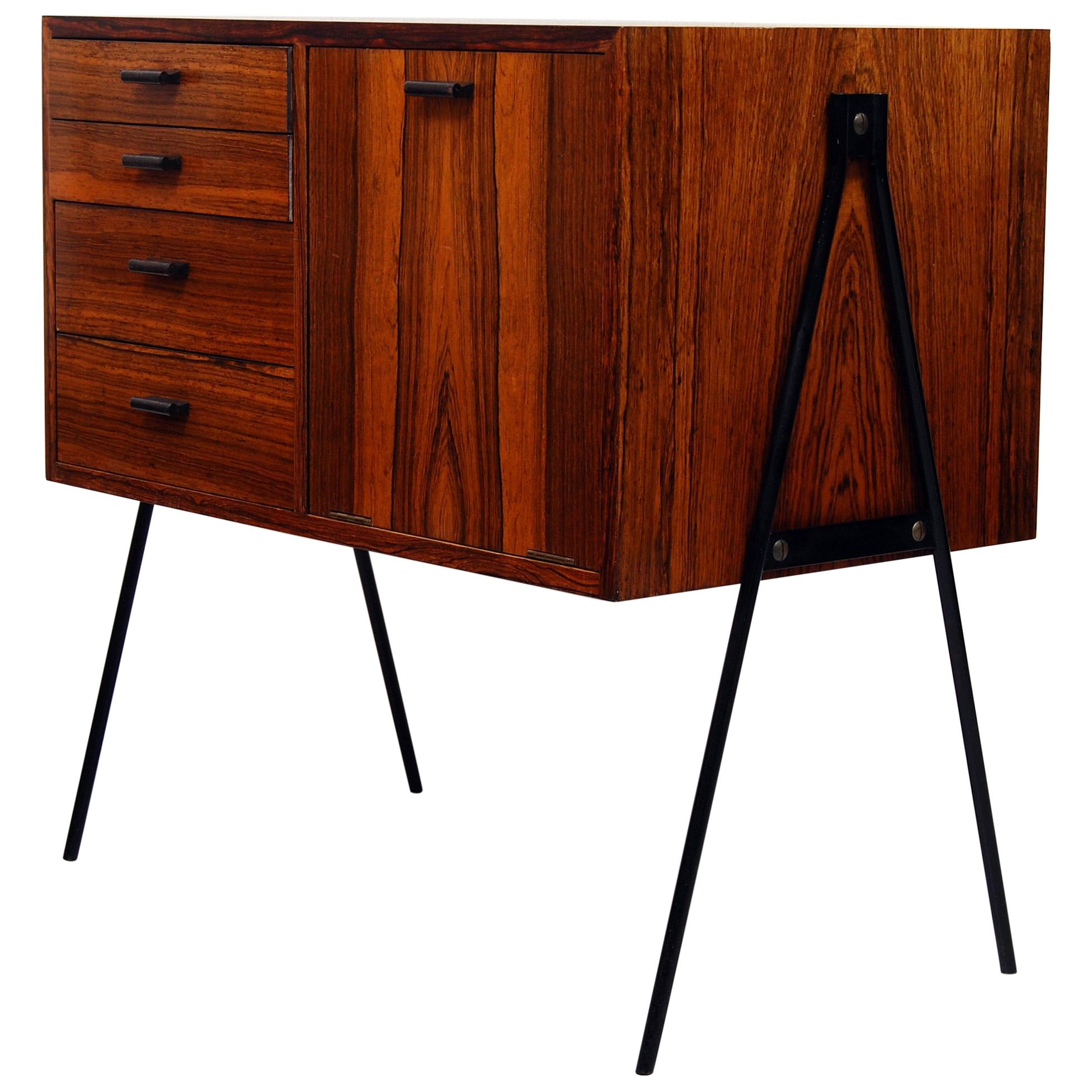 Small Swedish Mid-Century Modern Rosewood Sideboard