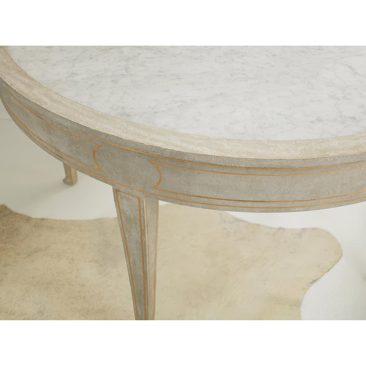 Neoclassical Small Swedish Painted Console Table For Sale