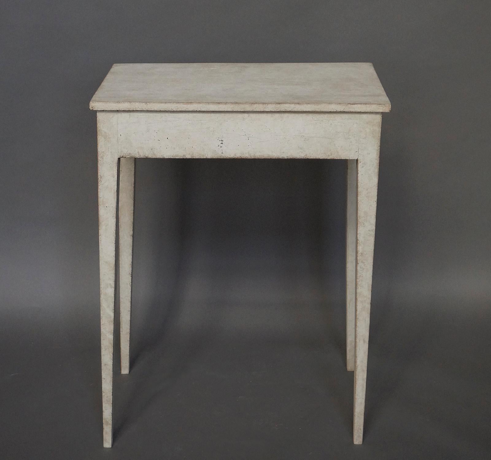 Cold-Painted Small Swedish Side Table