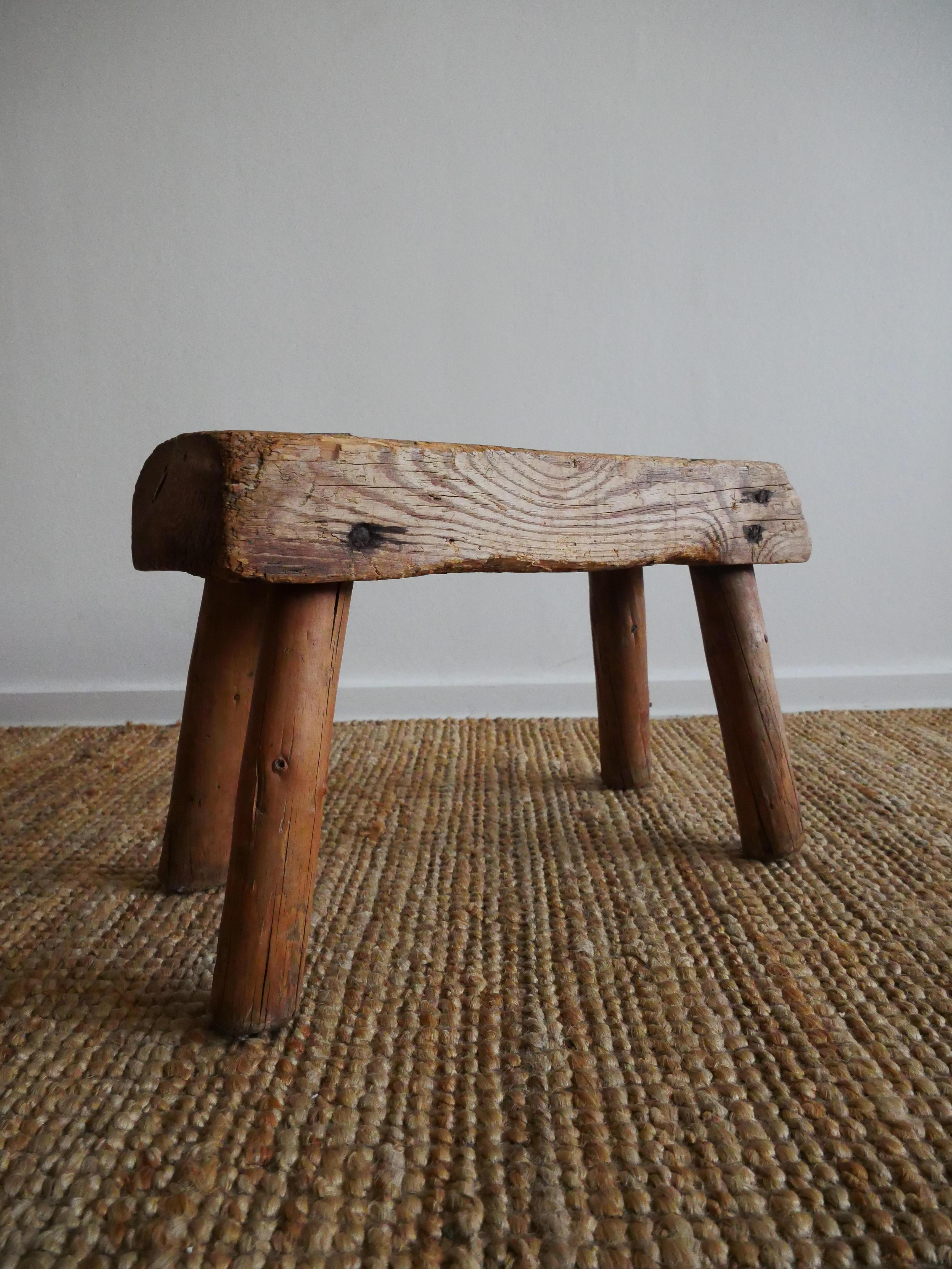 Small Swedish Stool
Made of pine wood in the late 1800-century with great patina and beautiful signs of use.