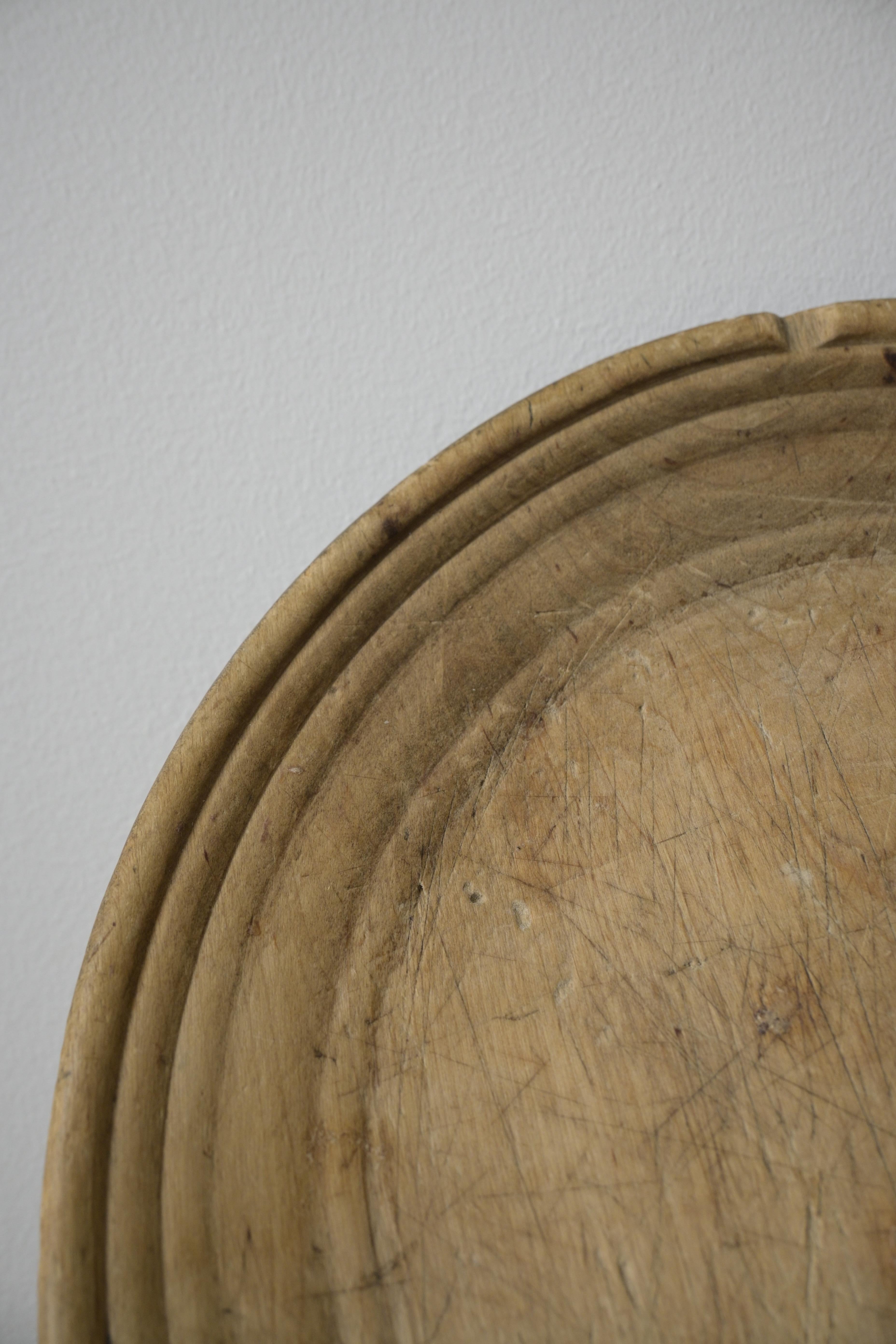 Small Swedish Turned Serving Platter 'Sovelfat' dated 1772 For Sale 4