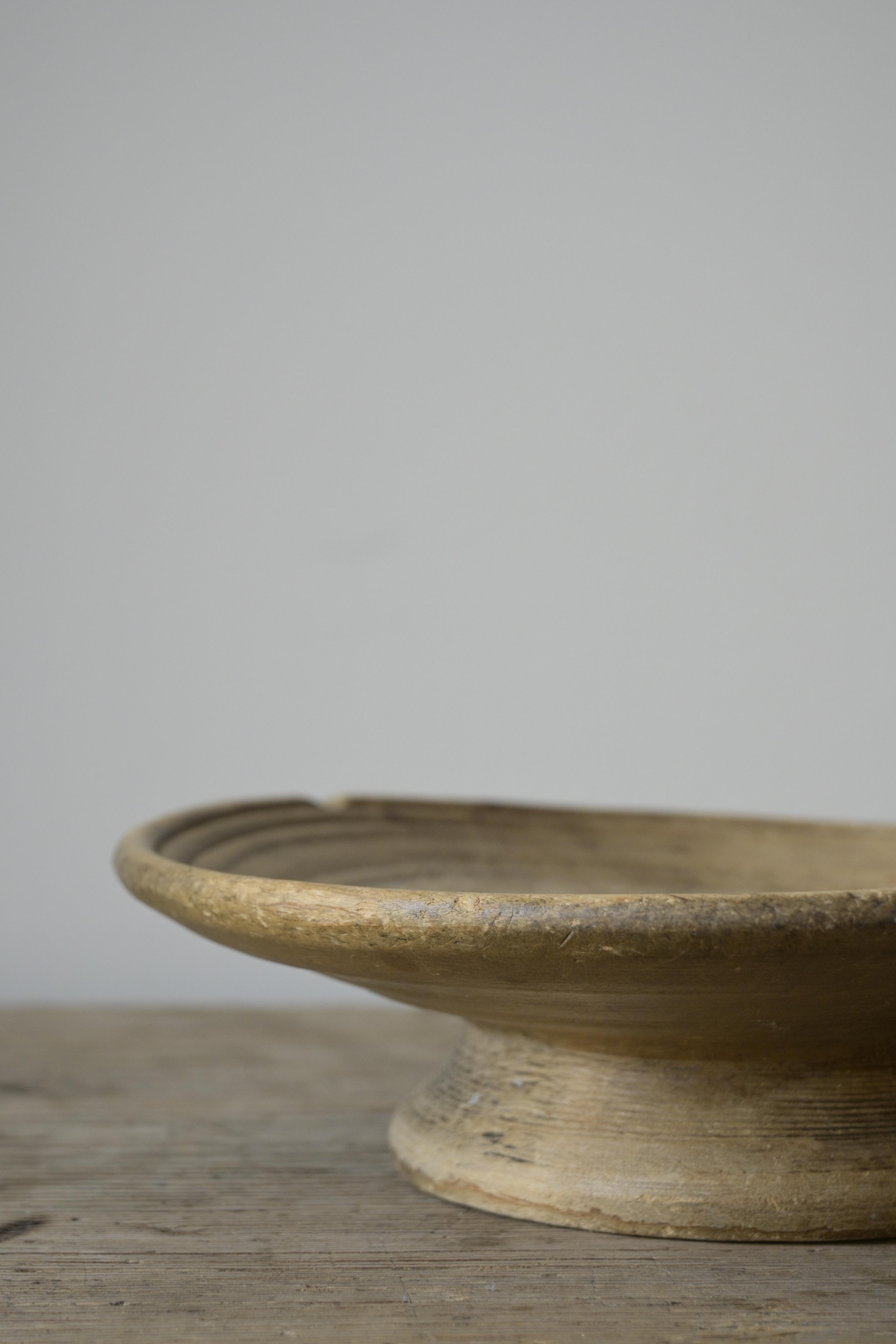 Scandinavian Modern Small Swedish Turned Serving Platter 'Sovelfat' dated 1772 For Sale