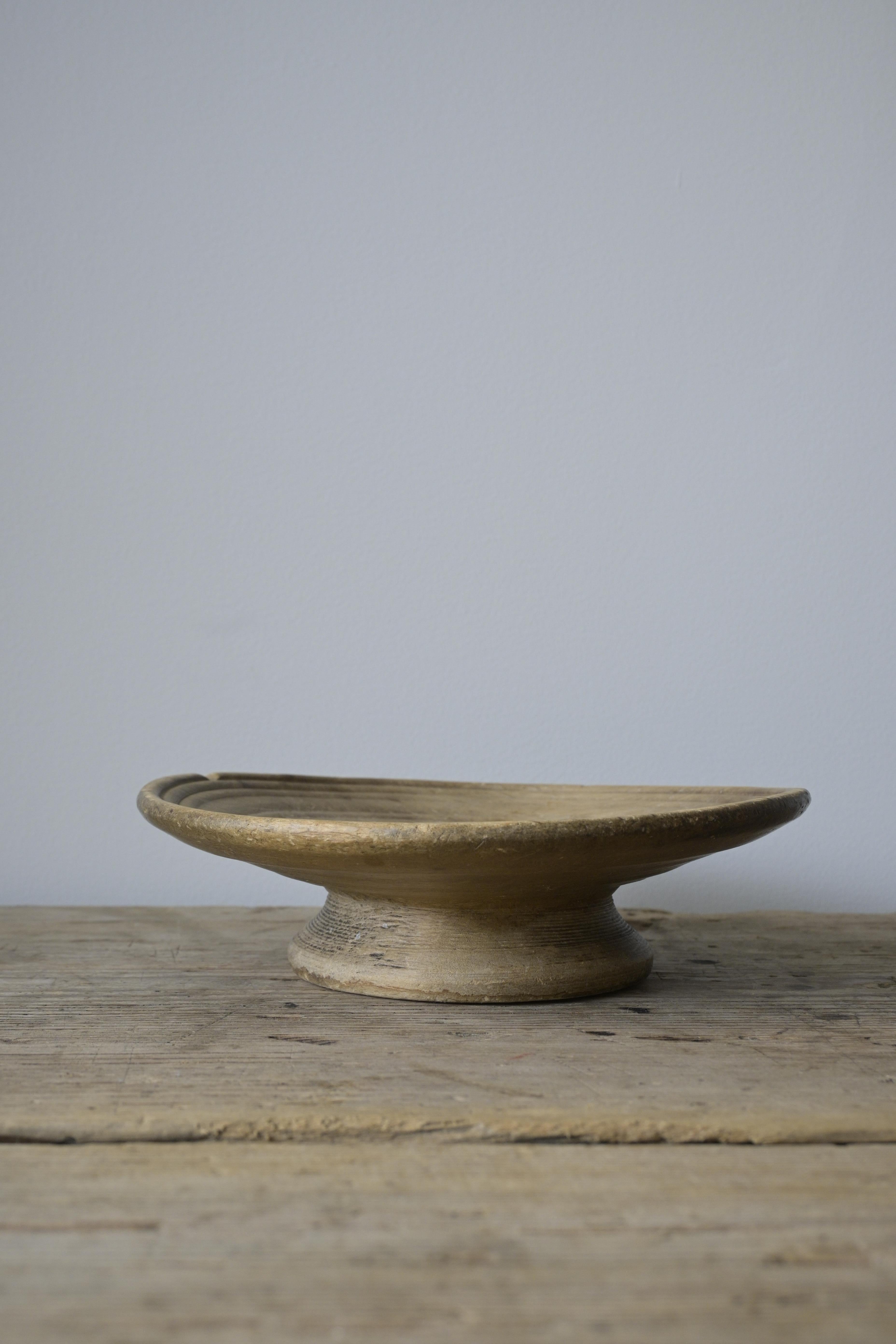 Birch Small Swedish Turned Serving Platter 'Sovelfat' dated 1772 For Sale