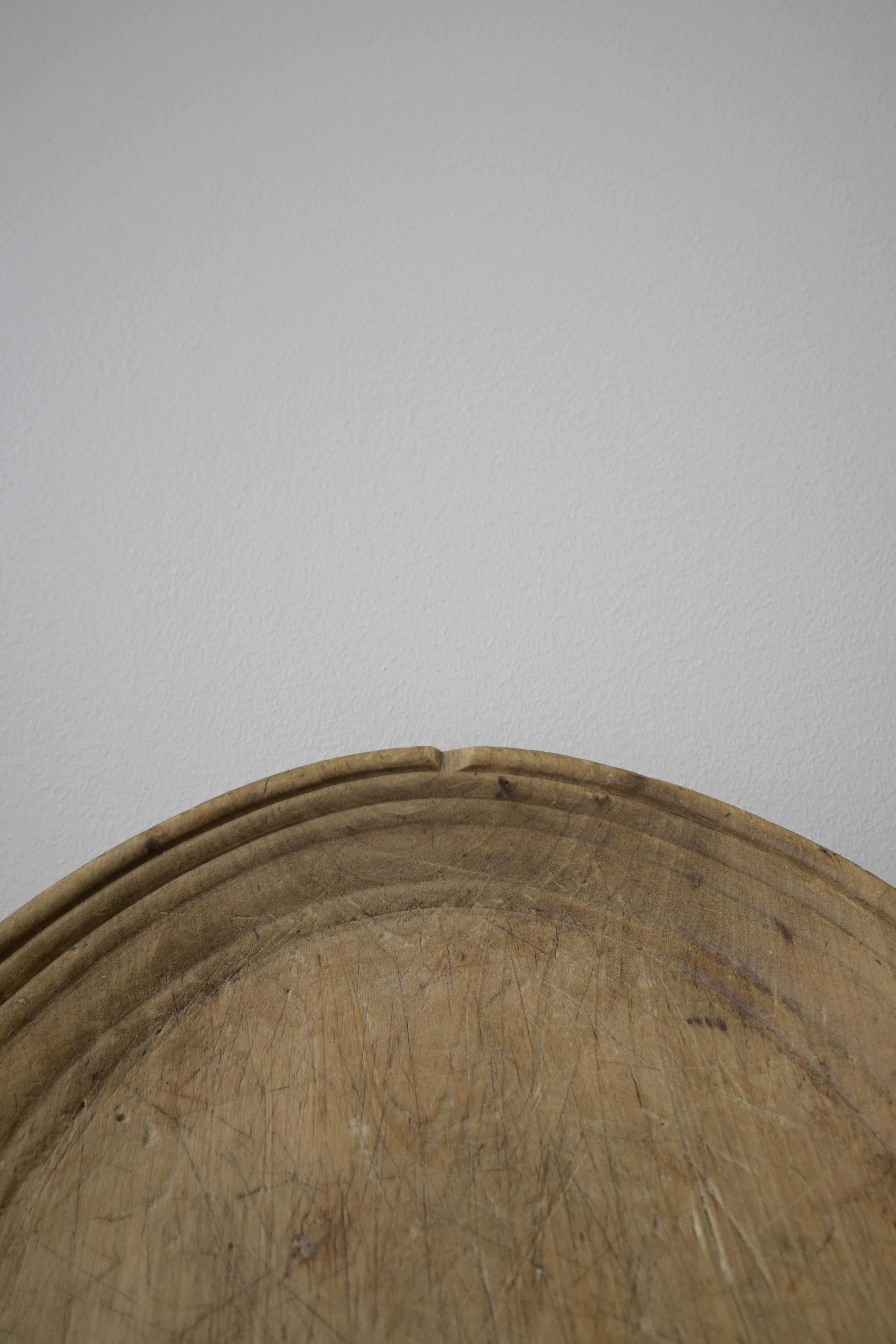 Small Swedish Turned Serving Platter 'Sovelfat' dated 1772 For Sale 1