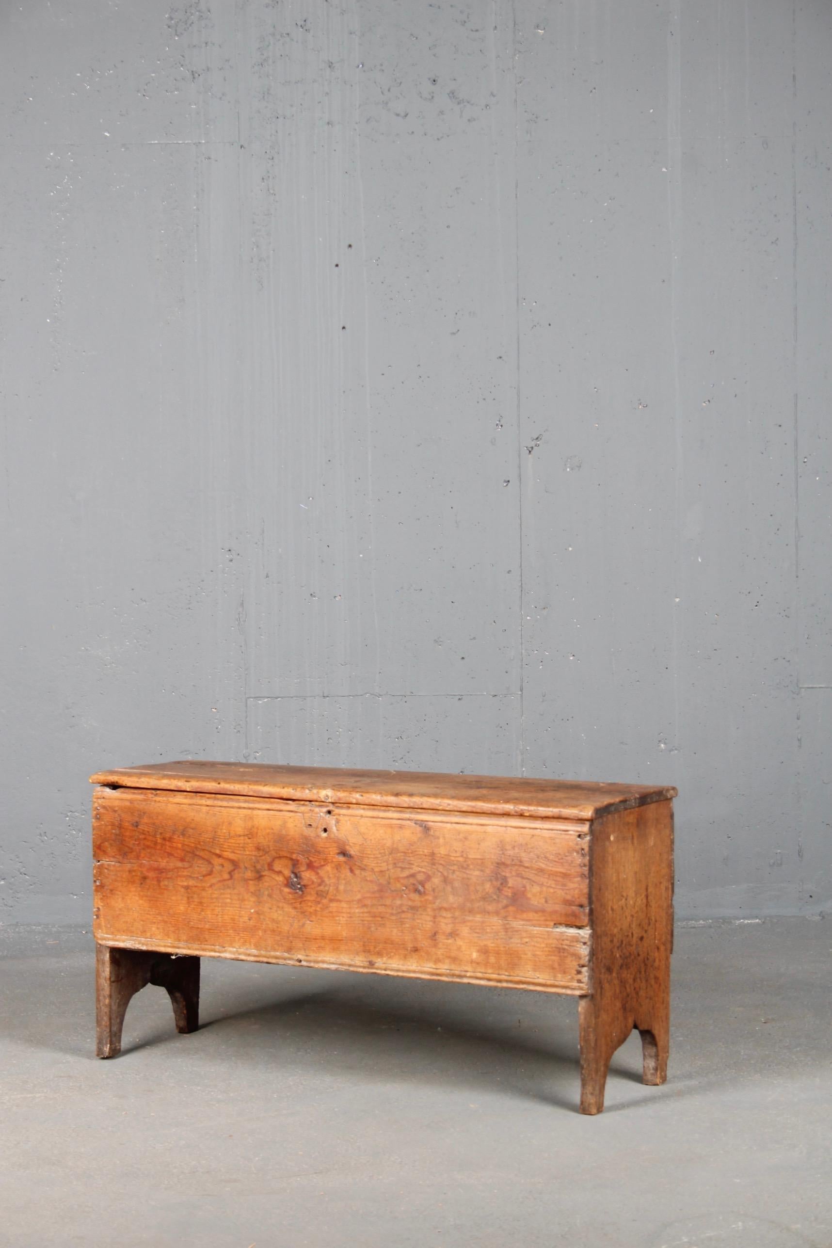 Mid-19th Century Small Swiss Alp Trunk For Sale