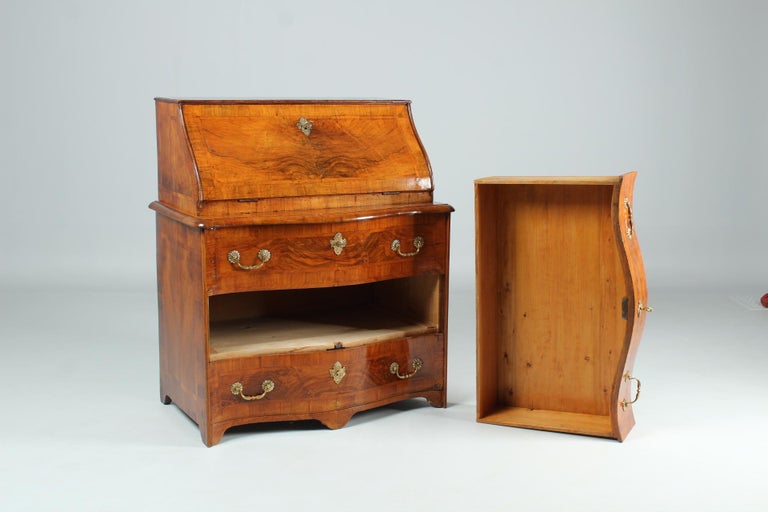 Small Swiss Louis XV Secretaire, Walnut, Writing Chest, circa 1760 For ...