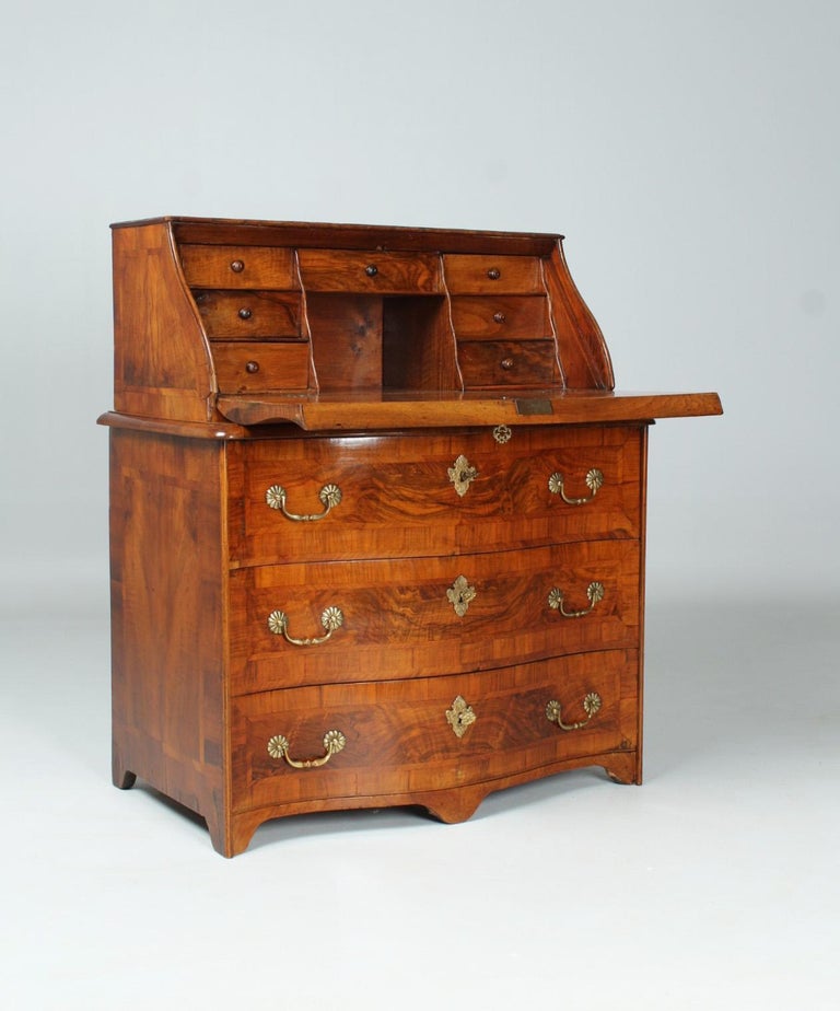 Small Swiss Louis XV Secretaire, Walnut, Writing Chest, circa 1760 For ...