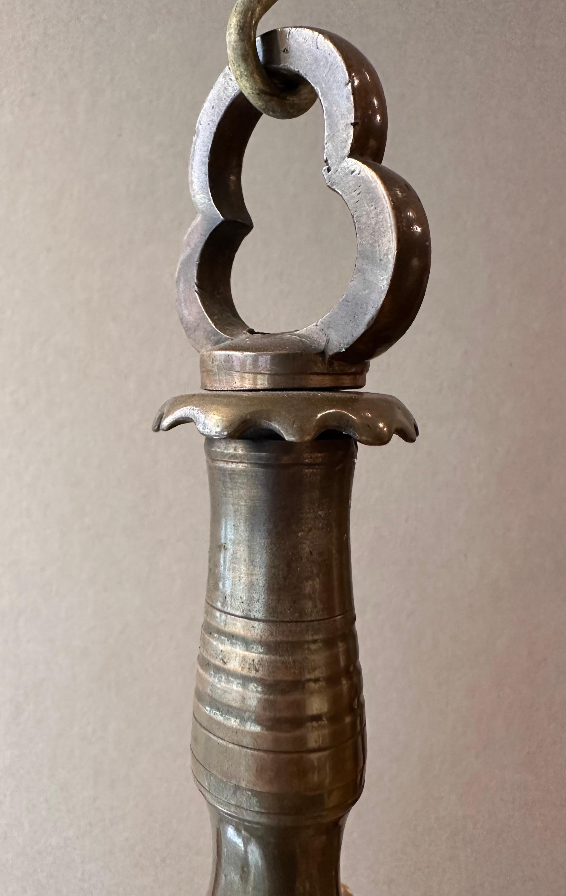 Petit Lustre Synagogue en Bronze, 19ème Siècle 17ème Style Bon état - En vente à PARIS, FR