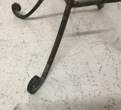 Small Table Art Deco, France, 1930, Materials: Iron and Mirror