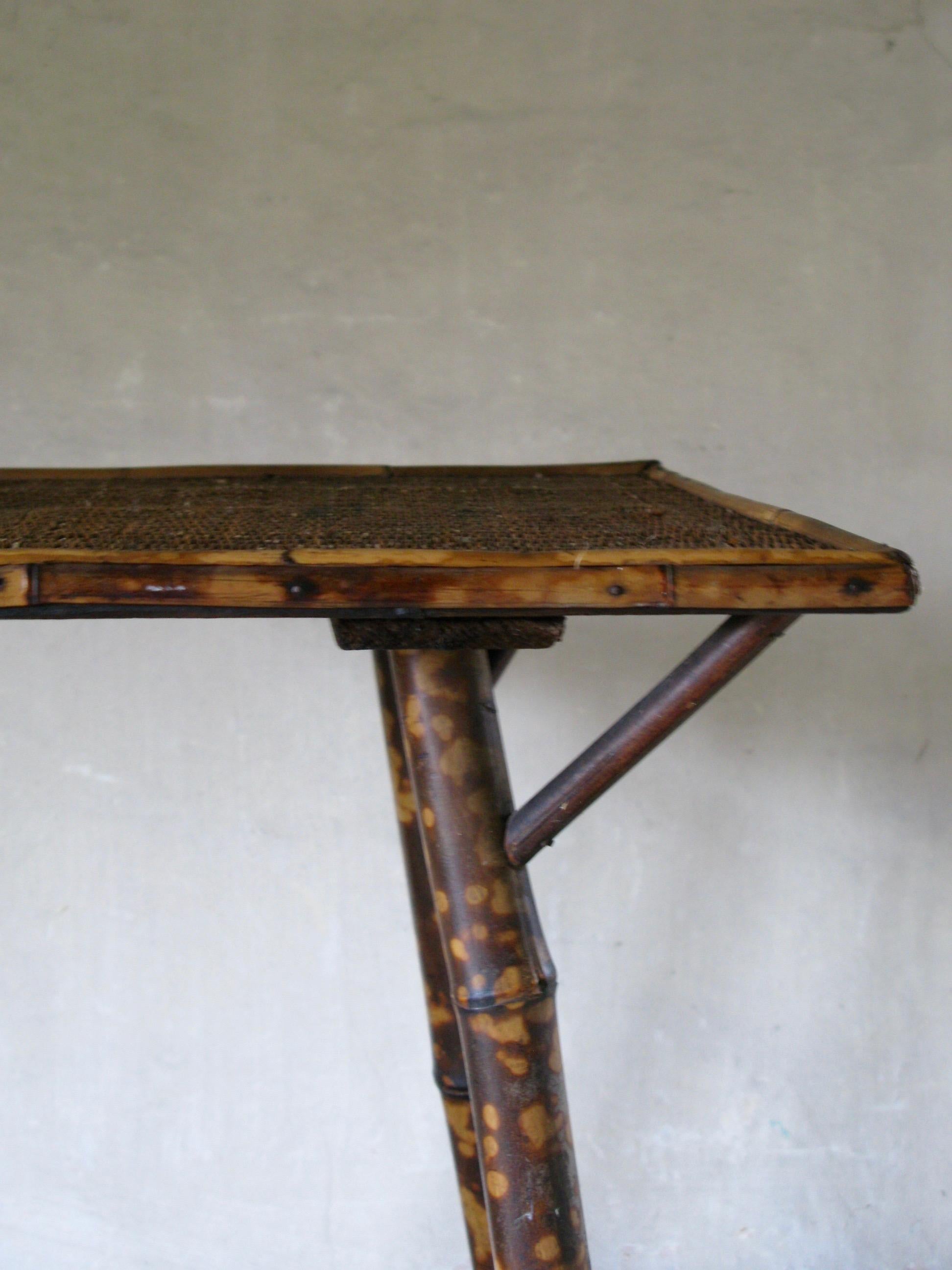 Lovely antique tiger bamboo table from the Victorian period.