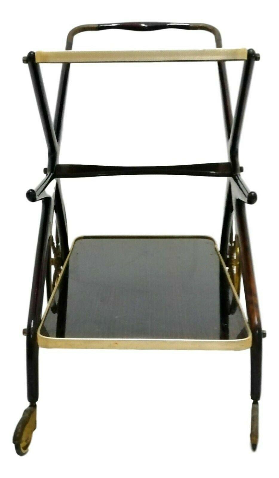 Small Table Bar Cart Design Cesare Lacca, 1960s In Good Condition For Sale In taranto, IT