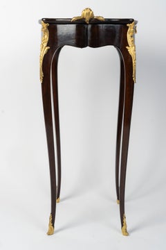 Small Table, End Of Sofa, Mahogany And Gilded Bronze System, Napoleon III Period