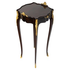 Small Table, End Of Sofa, Mahogany And Gilded Bronze System, Napoleon III Period