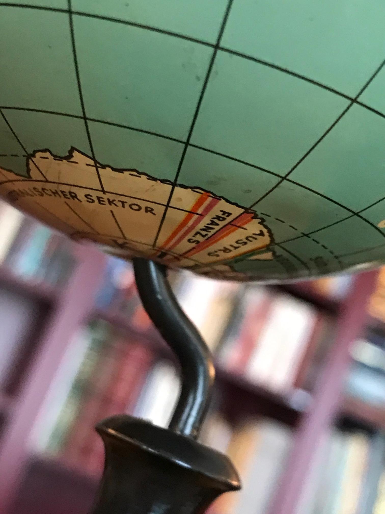 Other Small Table Globe Made of Metal, circa Late 1940