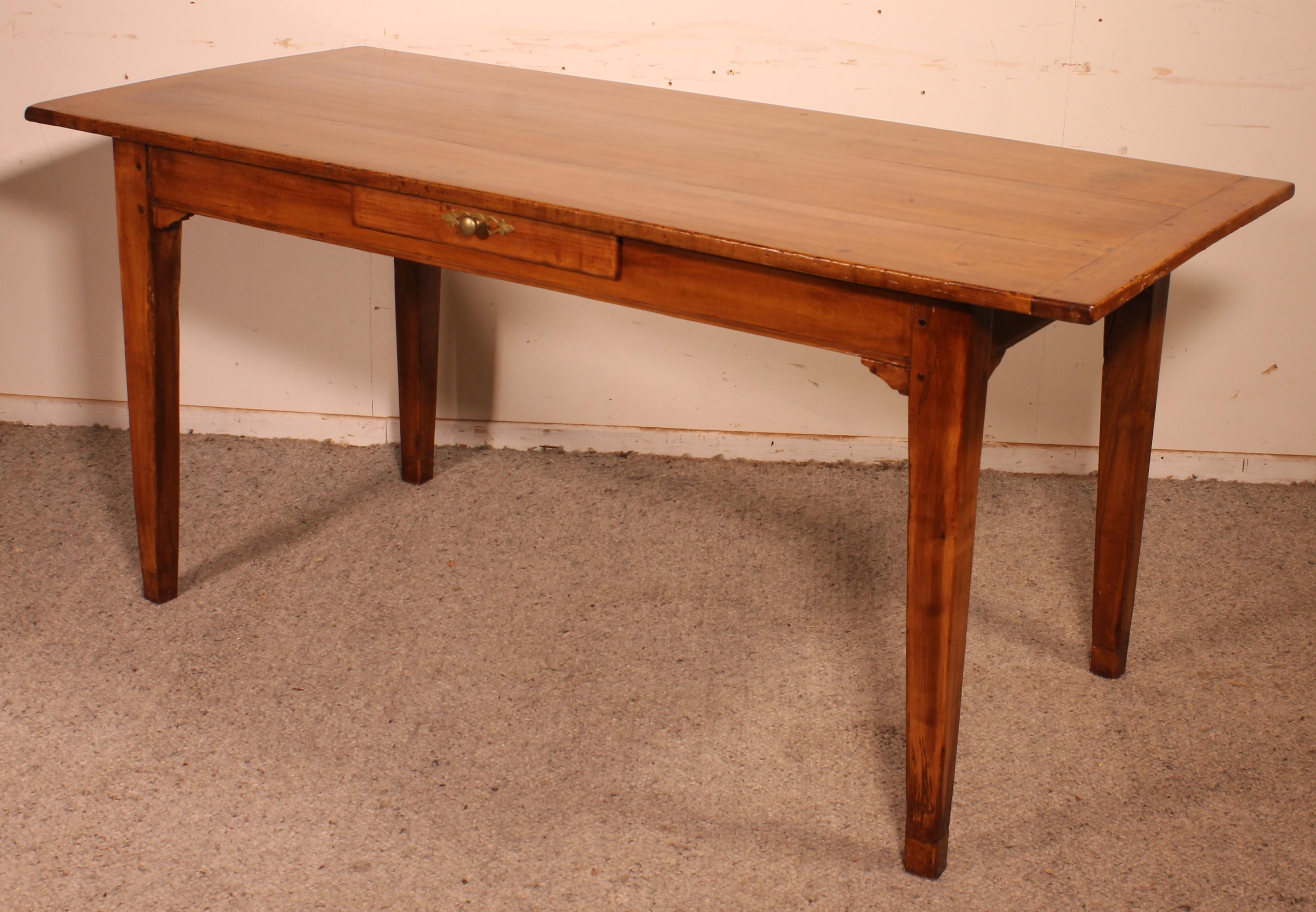 French Small Table in Cherry Wood from the 19th Century For Sale
