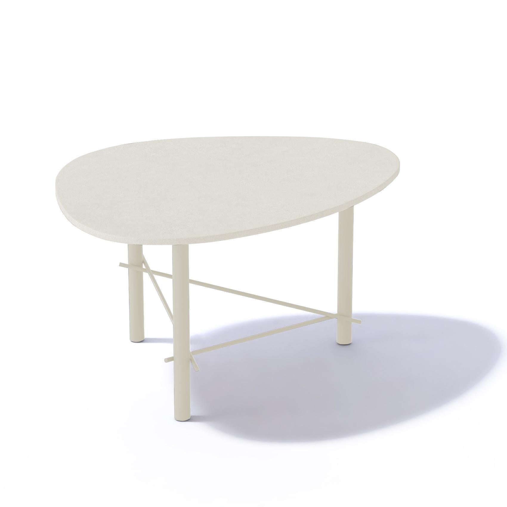 Small table in metal and ceramic 