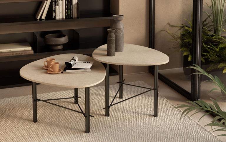 Small Table in Metal and Ceramic 