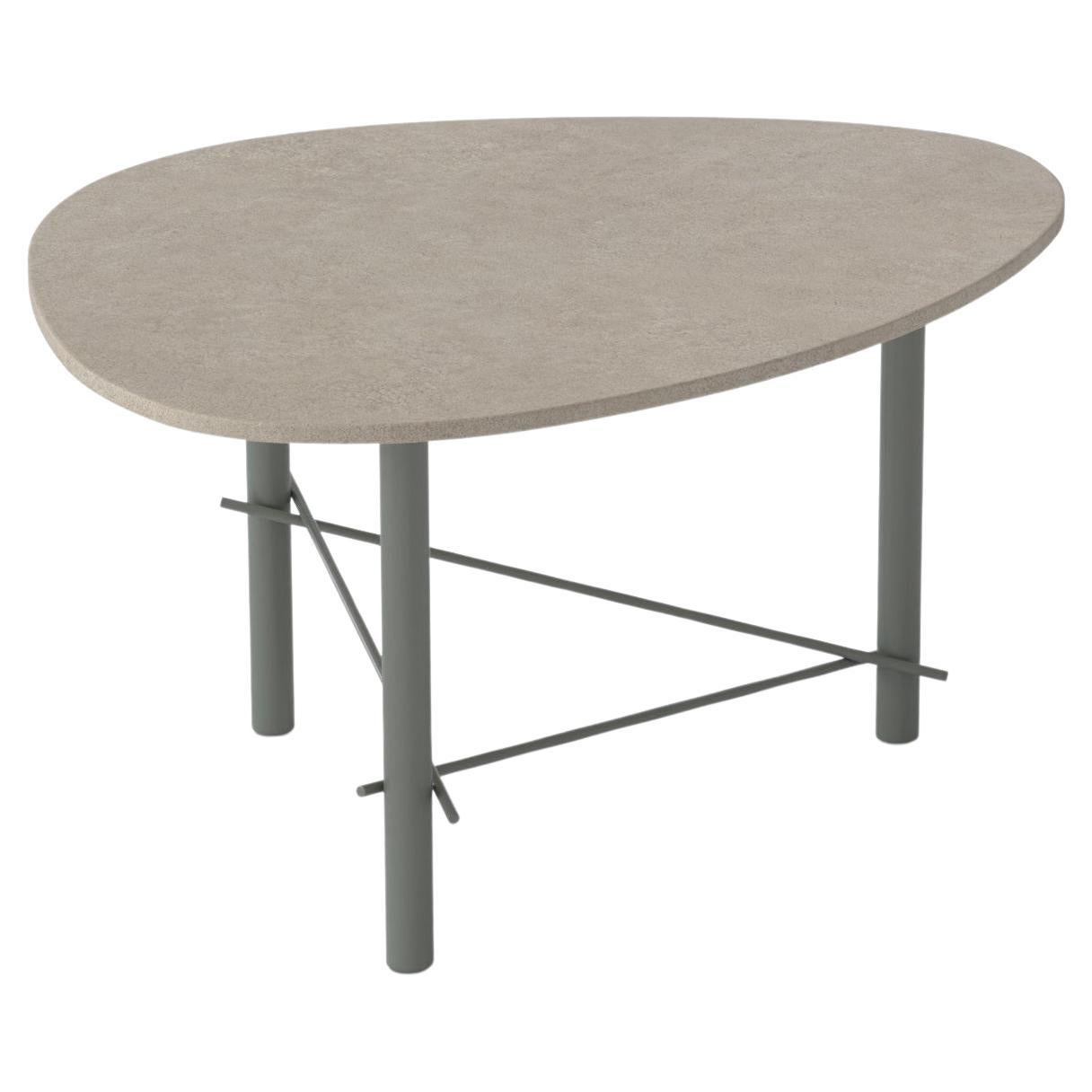 Small Table in Metal and Ceramic "Cookie" For Sale