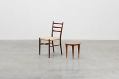 Small table in wood and brass stamped “Italia” in the manner of Gio Ponti, Italy