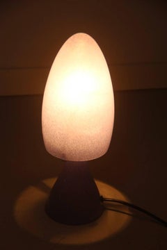 Small Table Lamp Barovier & Toso Murano Art Glass Violet Color