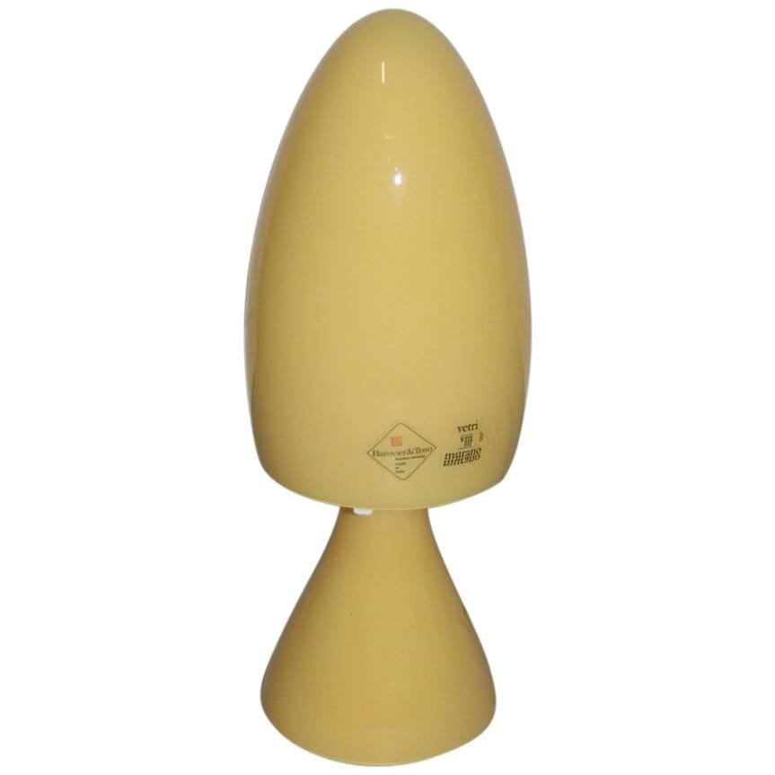 Pequeña Lámpara de Sobremesa Barovier & Toso Murano Art Glass Color Amarillo