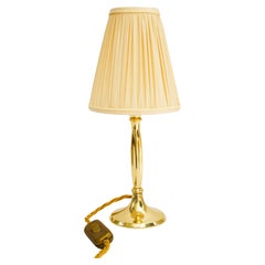 Vintage Small Table lamp with fabric shade vienna around 1950s