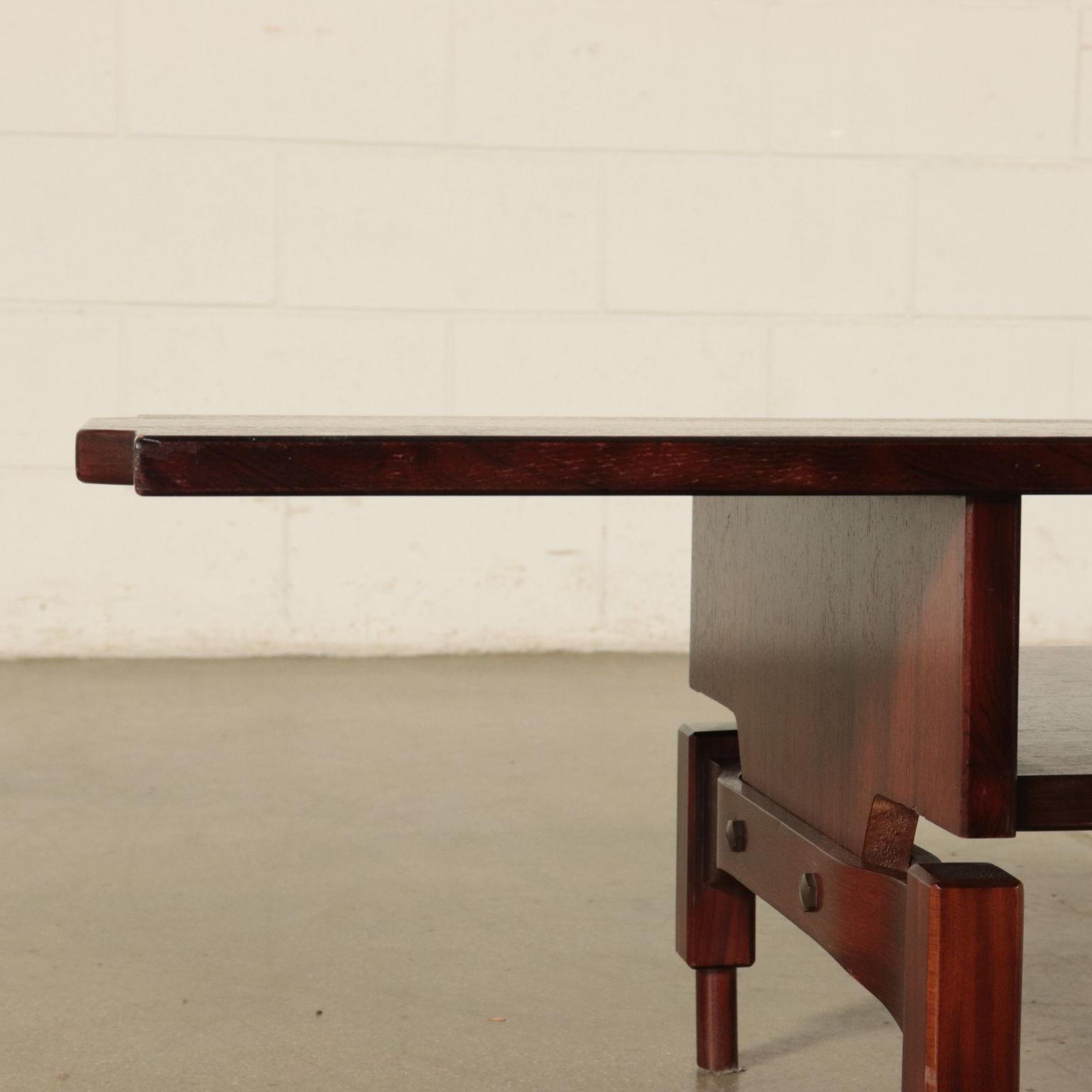 Small Table, Rosewood Veneer, 1960s Claudio Salocchi In Good Condition In Milano, IT