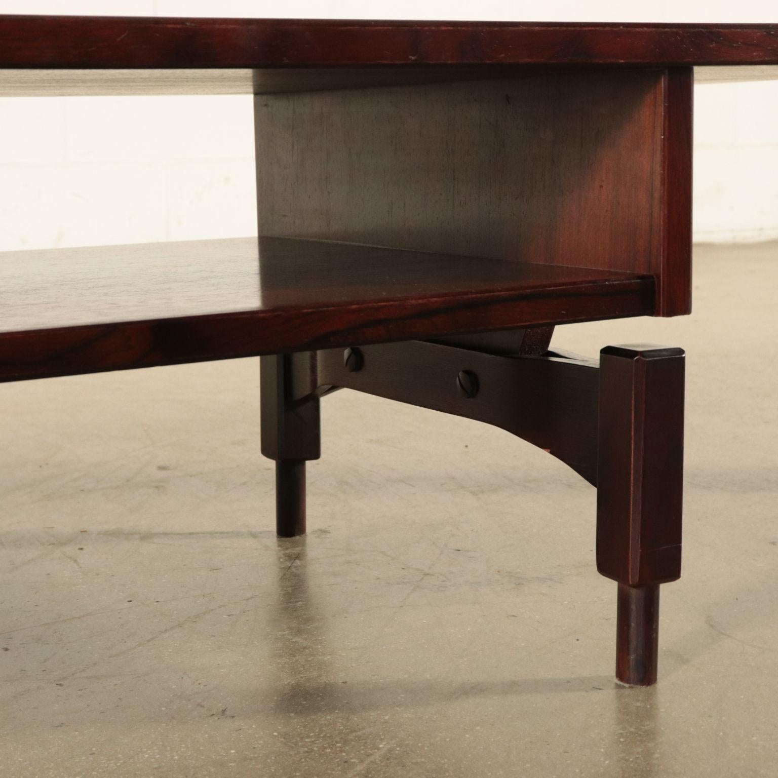Small Table, Rosewood Veneer, 1960s Claudio Salocchi 1