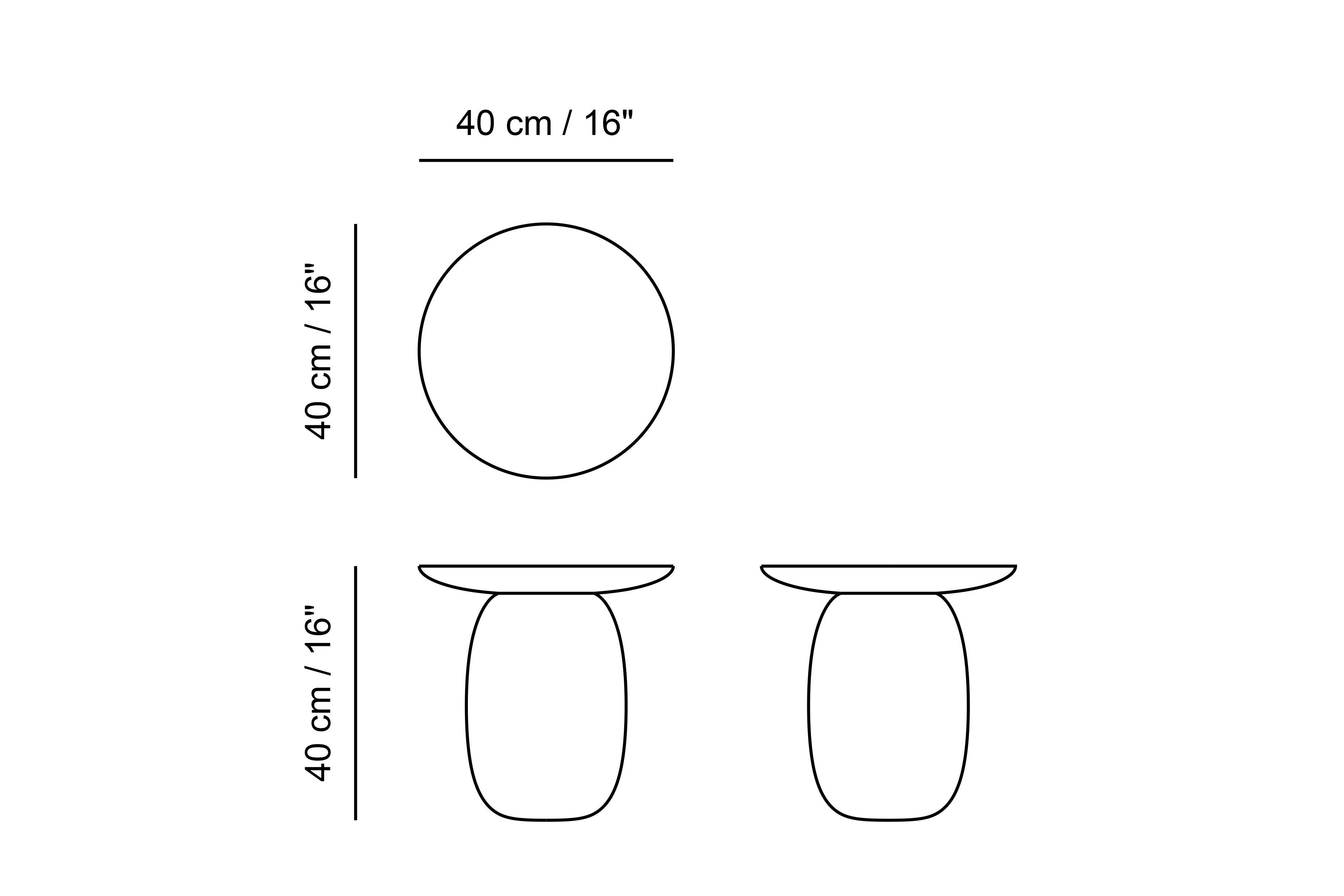 Hardwood Small Table, Side Table, End table Samu Made of Solid Wood by NONO For Sale