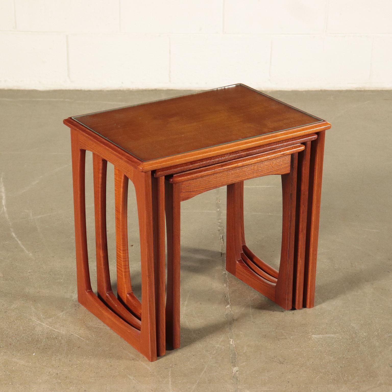 Mid-Century Modern Small Tables Teak Veneer and Solid Wood, England, 1960s