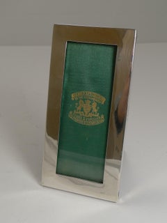 Small, Tall Antique English Sterling Silver Photograph Frame, 1906
